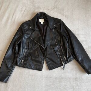 H&M Black Leather Biker Jacket